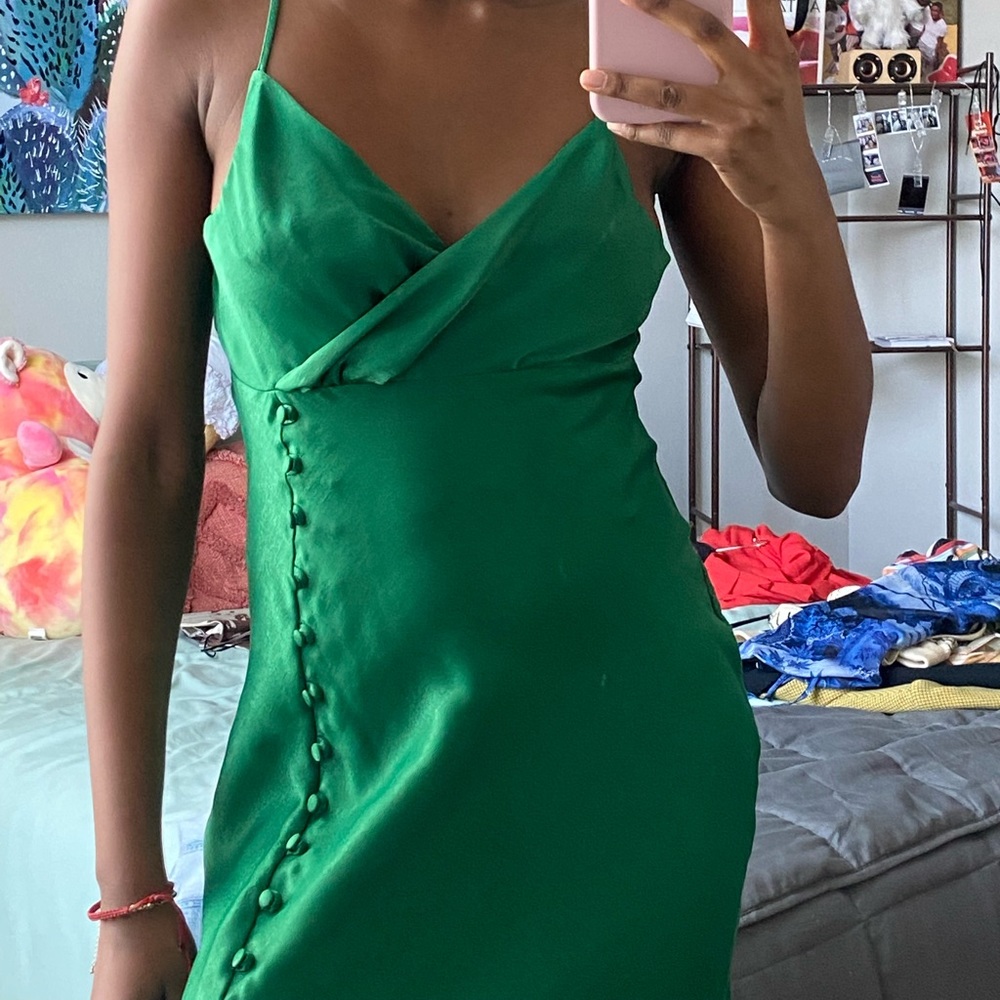 Green Zara dress